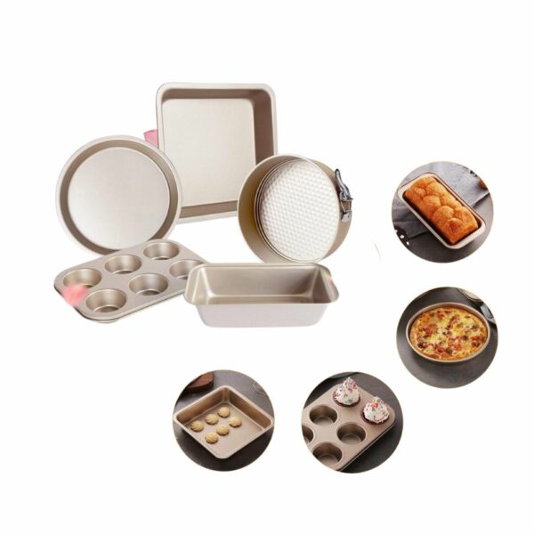 Bakeware Baking Set, 5-Piece Cake Pans Made of Nonstick Carbon Steel6