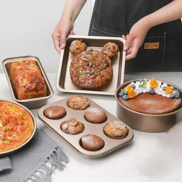 Bakeware Baking Set, 5-Piece Cake Pans Made of Nonstick Carbon Steel9